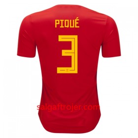 Spanien Fodboldtrøjer Pique 3 Hjemmebanesæt VM 2018